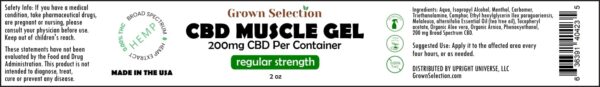 CBD muscle gel, 200mg